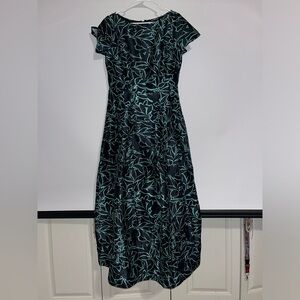 eShakti Blue Black and Light Blue long Dress Size L-12